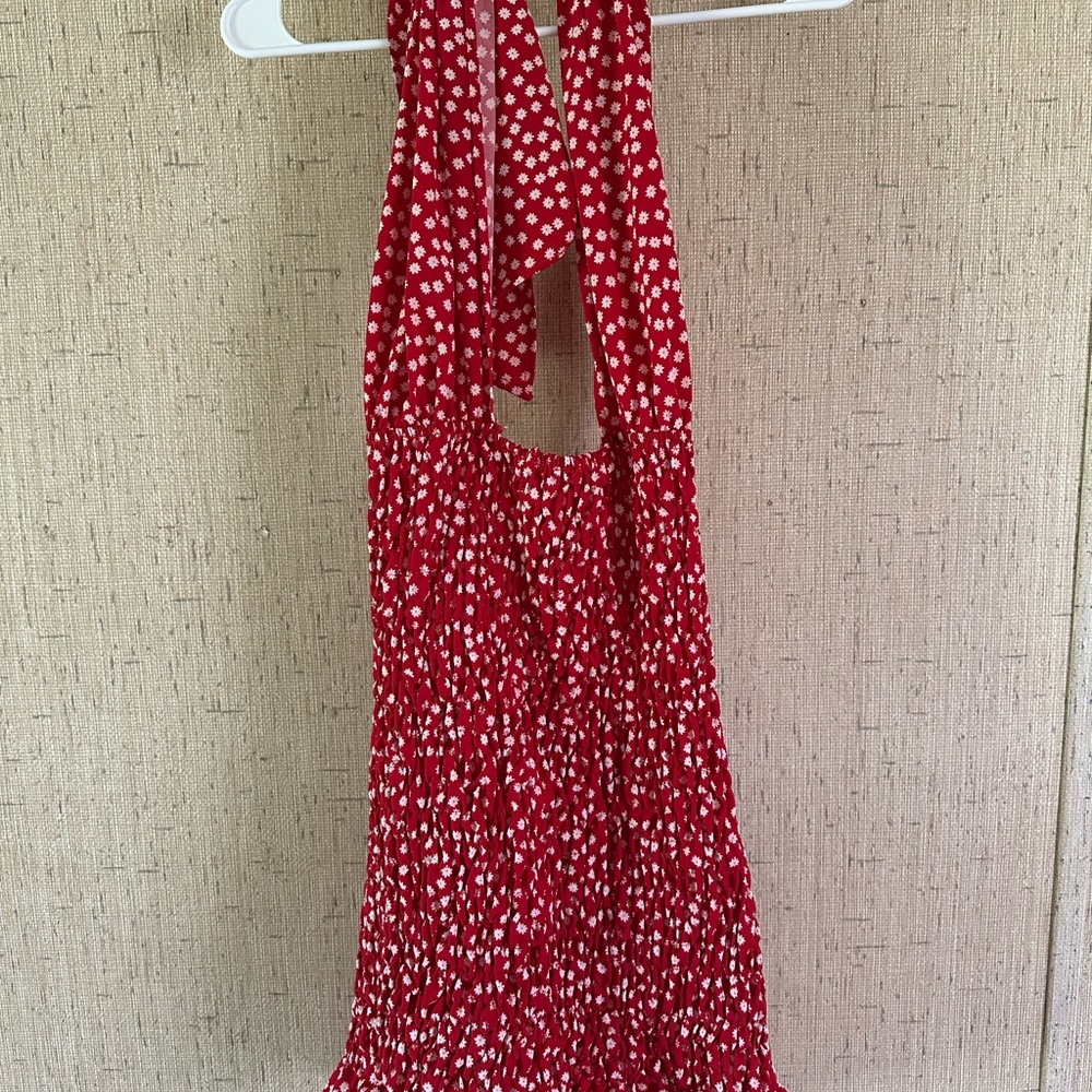 SHEIN Red Floral Print Dress